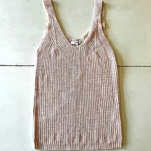 Madewell Women's Size M Crochet Knit Tank Top Peach